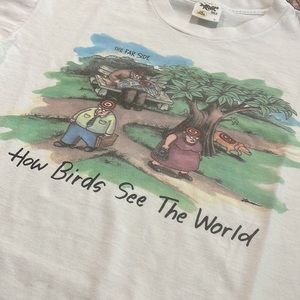The Far side “How Birds See the World” vintage 90s T-shirt